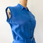 1950s Vintage Toni's Embroidered Personalized Blue Gym Uniform Romper