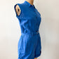 1950s Vintage Toni's Embroidered Personalized Blue Gym Uniform Romper