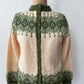 1960s Vintage Paul Mage for Saks Fifth Ave Green Fair Isle Cardigan Sweater