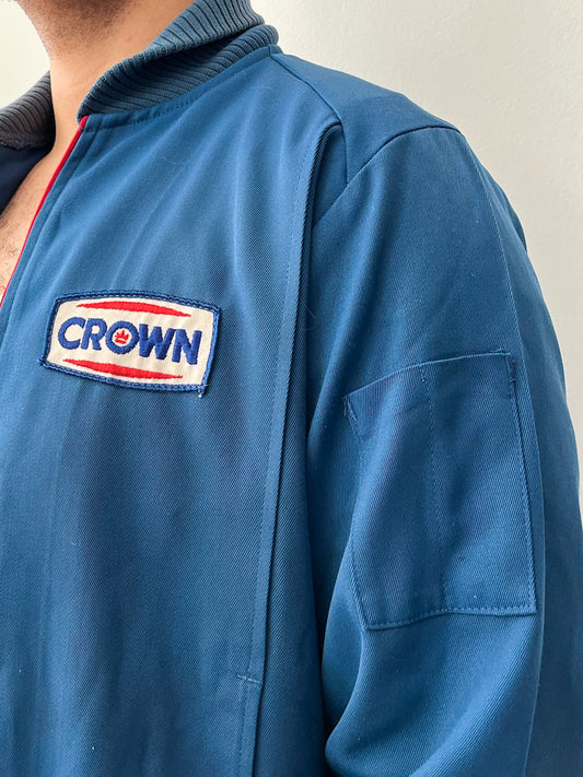 1950s Vintage Crown Gas Station Attendant Jacket and Pants 2 Piece Set