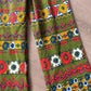 1960s Vintage Barkcloth Psychedelic Floral Zig Zag Bellbottom Pants