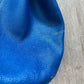 1990s Vintage KENZO Blue Leather Cinch Bucket Bag Crossbody Purse