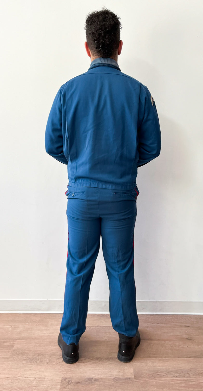 1950s Vintage Crown Gas Station Attendant Jacket and Pants Set