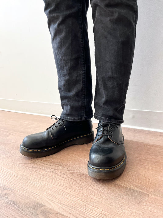 1990s Vintage Dr Martens Black Leather Creepers Size 11