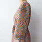 1960s Vintage "Deutsch Uptown" Wild Mod Pastel Ribbon Cut-Out Dress