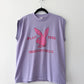 1980s Vintage USA Made Playgirl Playboy Bunny Washington D.C. Purple Sleeveless Muscle Tank T-shirt
