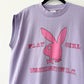 1980s Vintage USA Made Playgirl Playboy Bunny Washington D.C. Purple Sleeveless Muscle Tank T-shirt