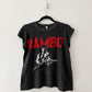 1980s Vintage Rambo Sylvester Stallone Muscle Sleeveless Bootleg Tee Shirt