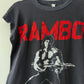 1980s Vintage Rambo Sylvester Stallone Muscle Sleeveless Bootleg Tee Shirt