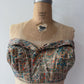 1950s Vintage Paisley Crop Bustier - "A Goddess Bra"