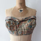 1950s Vintage Paisley Crop Bustier - "A Goddess Bra"