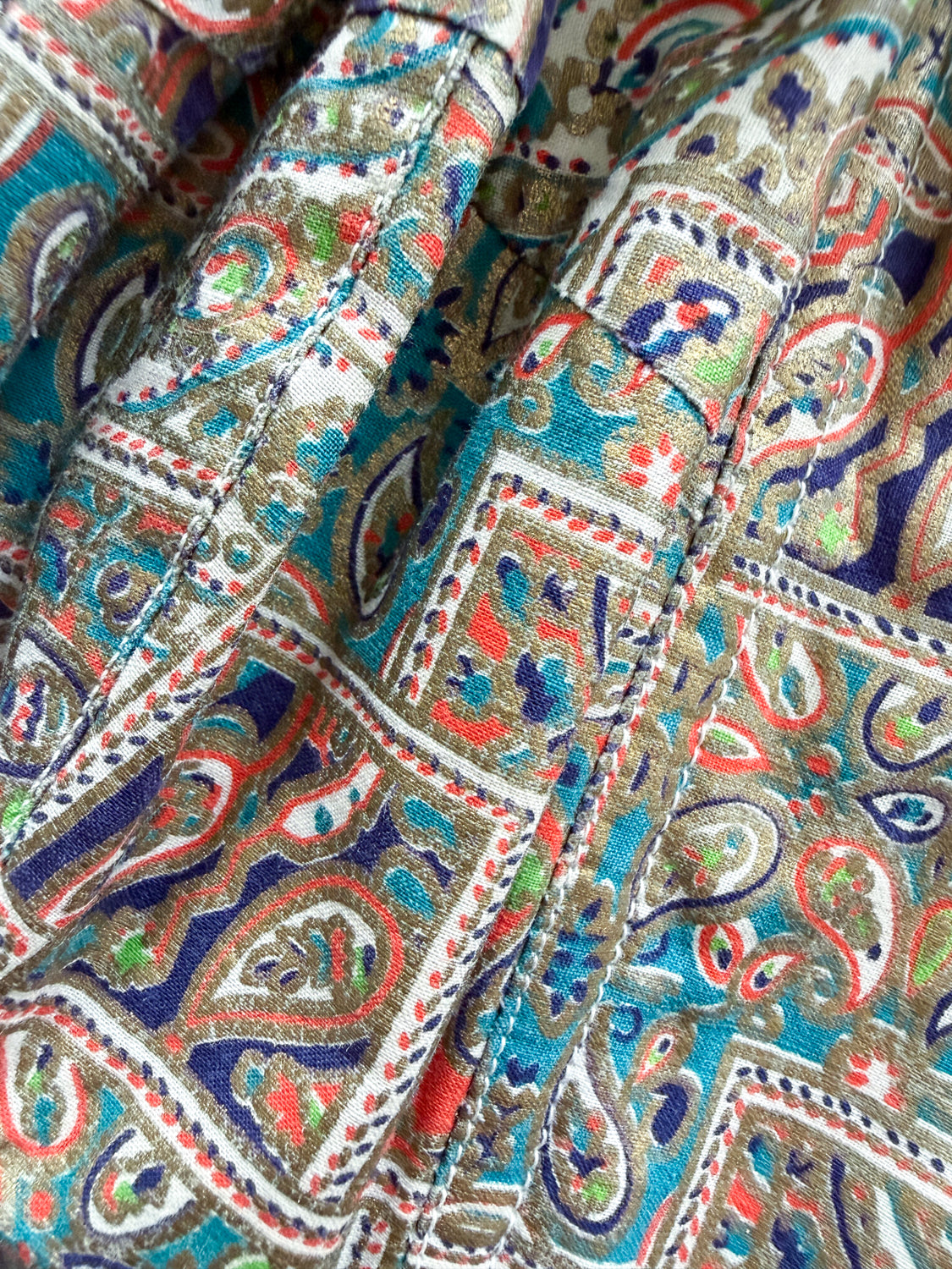 1950s Vintage Paisley Crop Bustier - "A Goddess Bra"