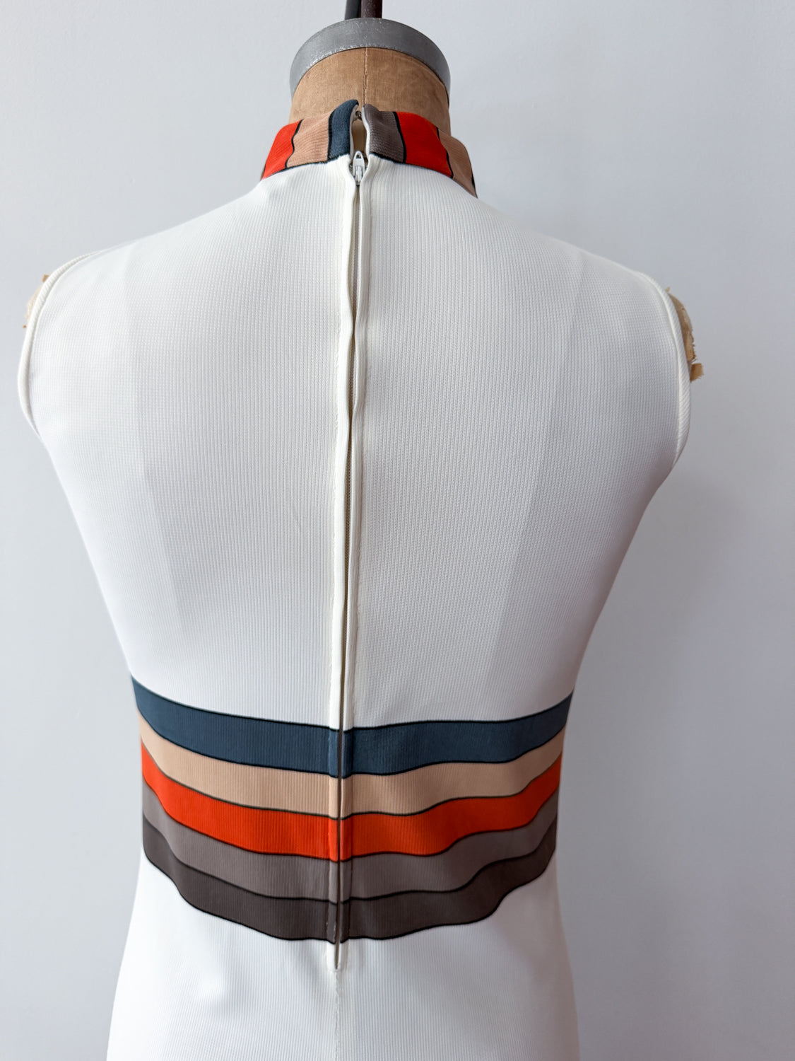 1960s Vintage Mr. Dino Rare "Belted" Trompe L'oeil 2D Cartoon Tri-color Romper