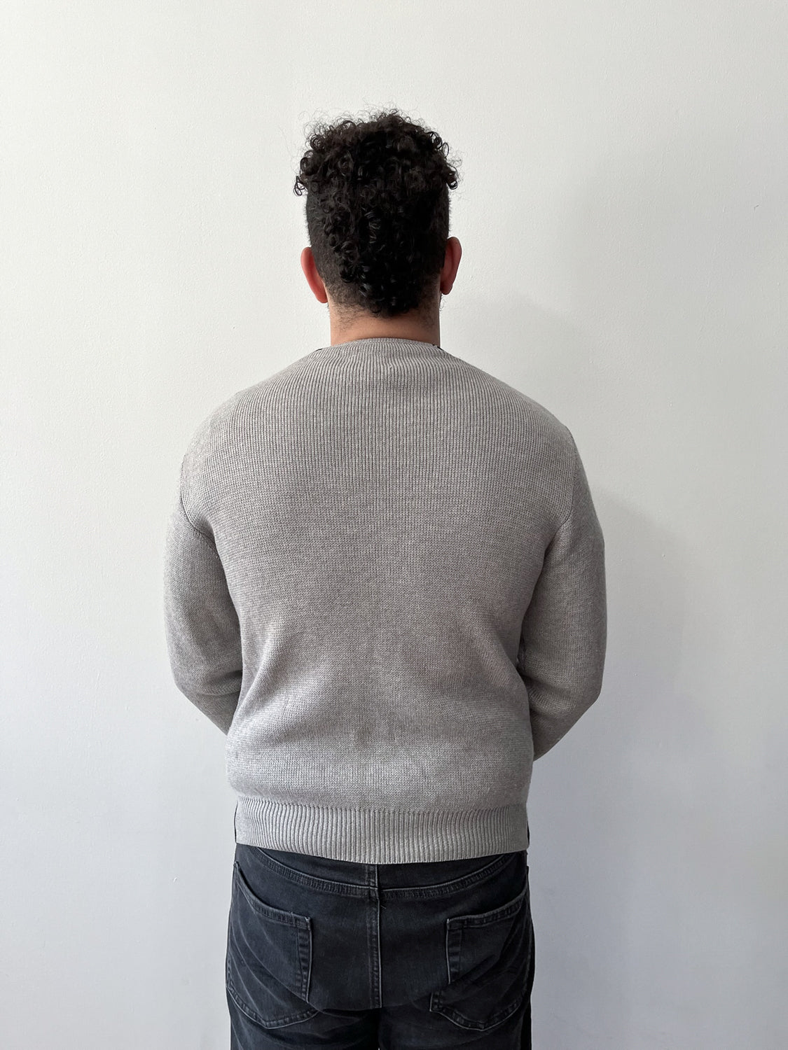 1950s Vintage Italian Knit Grayscale Cardigan Sweater by Damon