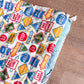 1960s Vintage SIGNS SIGNS SIGNS! Mod Primary Colors Sleeping Bag with Original Bag