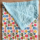 1960s Vintage SIGNS SIGNS SIGNS! Mod Primary Colors Sleeping Bag with Original Bag