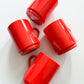 1970s Vintage Orange Melamine Plastic Mugs