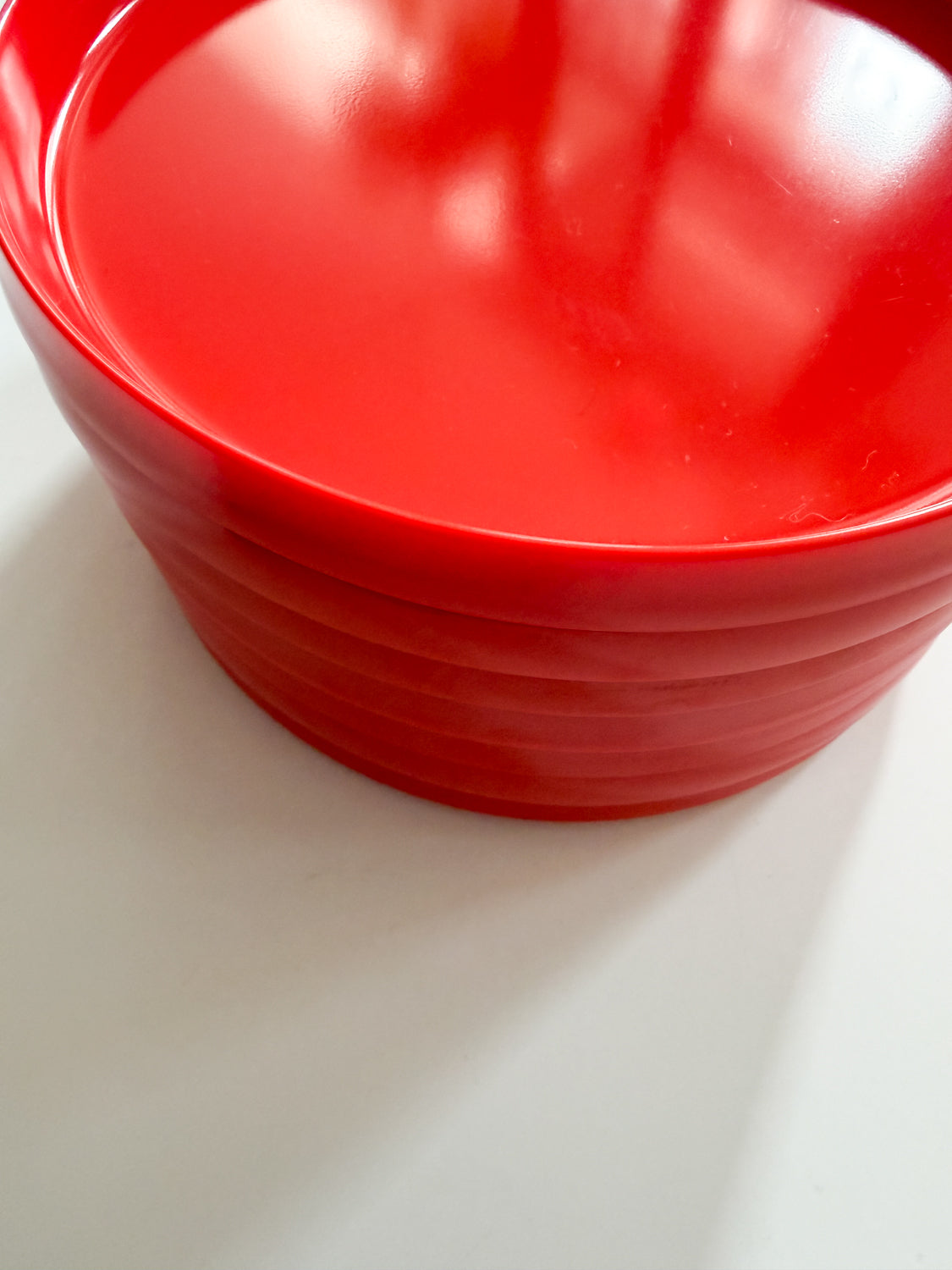 1970s Vintage Orange Melamine 7" Snack Plates by Oblique by PMC