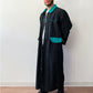 1980s Vintage Western Workwear Teal + Black Canvas Duster Coat by David James