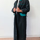1980s Vintage Western Workwear Teal + Black Canvas Duster Coat by David James