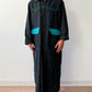 1980s Vintage Western Workwear Teal + Black Canvas Duster Coat by David James