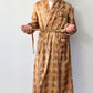 1960s Vintage Yellow Paisley Lined Multi-Pocket Robe