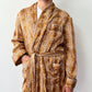 1960s Vintage Yellow Paisley Lined Multi-Pocket Robe