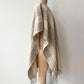 1960s Vintage Alpaca Striped Fringed Poncho Cape