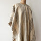 1960s Vintage Alpaca Striped Fringed Poncho Cape