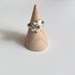 Trinity Barbara Sterling Silver + Amber Penelope Flower Ring