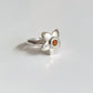 Trinity Barbara Sterling Silver + Amber Penelope Flower Ring