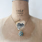 1950s Vintage Turkish Sputnik Glass Multi Evil Eye Charm with Sterling Silver Chain - RARE!