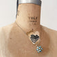 1950s Vintage Turkish Sputnik Glass Multi Evil Eye Charm with Sterling Silver Chain - RARE!