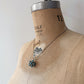 1950s Vintage Turkish Sputnik Glass Multi Evil Eye Charm with Sterling Silver Chain - RARE!