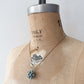 1950s Vintage Turkish Sputnik Glass Multi Evil Eye Charm with Sterling Silver Chain - RARE!