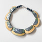 1980s Vintage Floral Inlay Shell & Enamel Collar
