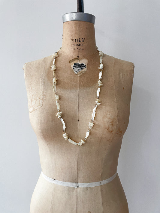 1970s Vintage Abalone Natural Shell Necklace