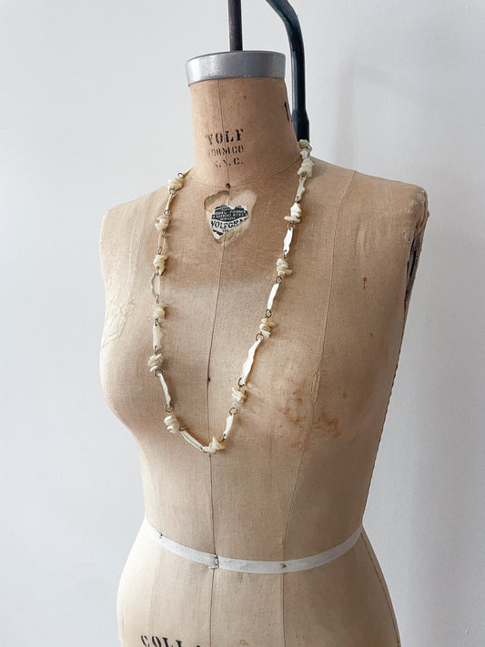 1970s Vintage Abalone Natural Shell Necklace
