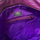1980s Vintage Leather Zip Closure XL Totes - Plum, Teal, & Deep Navy