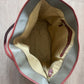 1990s Vintage XL Calvin Klein Tan Canvas & Leather Tote Bag