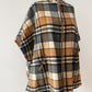 1960s Vintage Plaid Wool & Canvas Reversible Cape