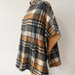 1960s Vintage Plaid Wool & Canvas Reversible Cape