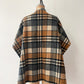1960s Vintage Plaid Wool & Canvas Reversible Cape