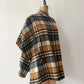 1960s Vintage Plaid Wool & Canvas Reversible Cape