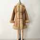 1970s Vintage Stunning Shearling Penny Lane Suede Leather Coat