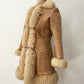 1970s Vintage Stunning Shearling Penny Lane Suede Leather Coat