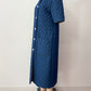 1990s Vintage Handmade Long Quilted Denim Duster Coat