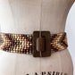 1990s Vintage Chunky Wooden Beaded Belt