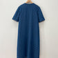 1990s Vintage Handmade Long Quilted Denim Duster Coat