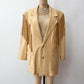 1980s Vintage Soft Tan Leather Fringe Men's Blazer